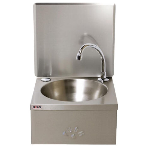 Lavabo Lave Mains Inox Commande au Genou - Basix