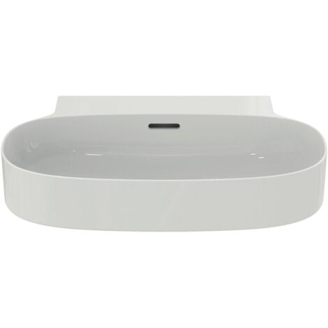 Lavabo Linda-X sans trou avec trou pour robinet, 600x500x135 mm, poli blanc avec IP