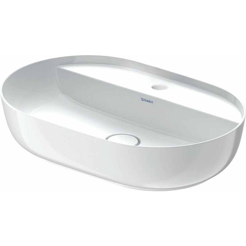 

Lavabo Luvit 60x40cm, sin rebosadero, con banco con agujero para grifo, 1 agujero para grifo, rectificado, color exterior blanco, color: Blanco