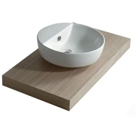 Lavabo M2 appoggio diametro 48 cm. tondo in ceramica bianco