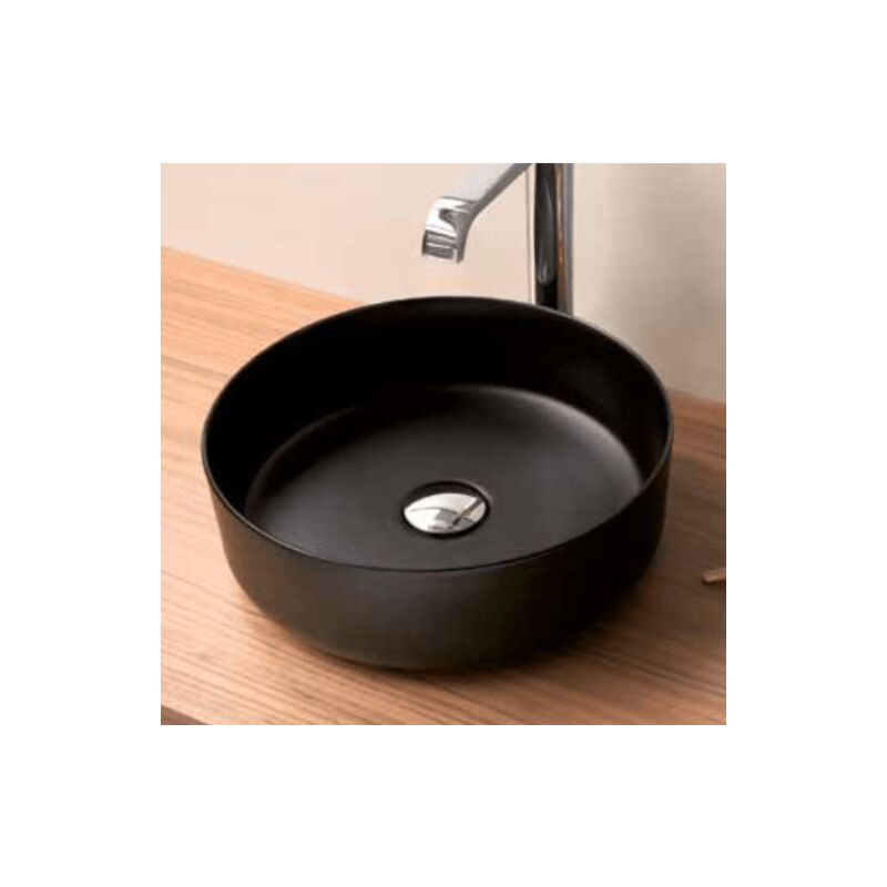 

Lavabo sobre encimera cerámico MARSALA Ø35,5 cm NEGRO MATE
