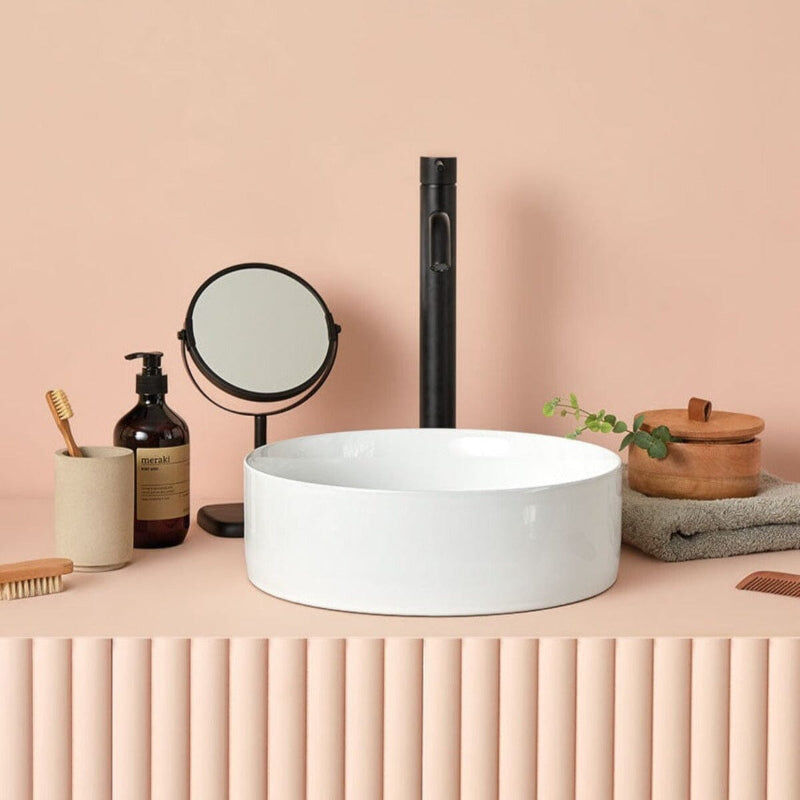 

Lavabo sobre encimera cerámico MARSALA Ø35,5 cm BLANCO BRILLO