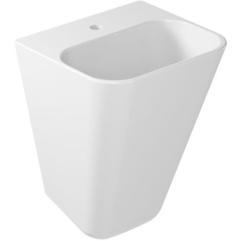 Lavabo Meg11 sospeso cm. 50x40 in ceramica bianco lucido di