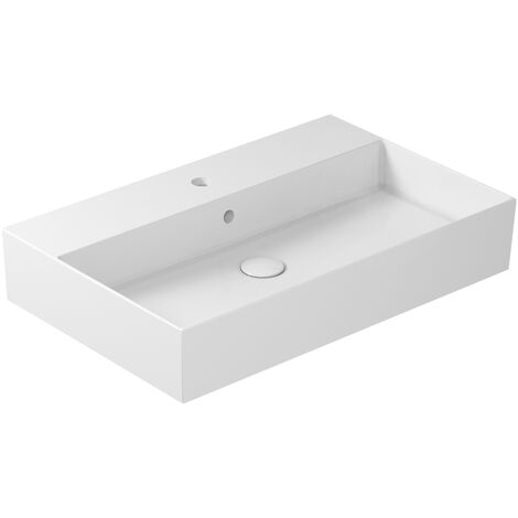 Lavabo Meg11 sospeso cm. 81x46 bianco lucido di Ceramica Galassia