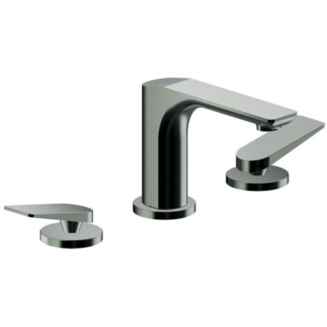 Lavabo melangeur 3 trous blade chrome noir brosse - CRISTINA ONDYNA BA20575