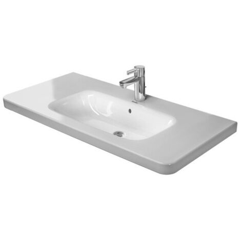 Lavabo meuble Duravit DURASTYLEavec trop plein plage de robinettrie 1000x480mm 1 trou de robinetterie blanc