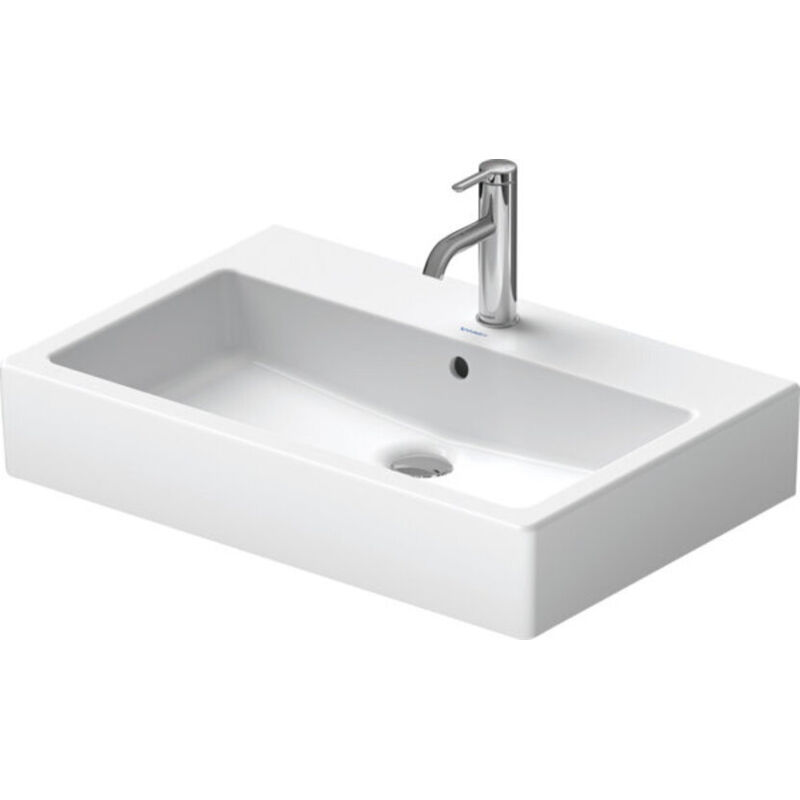 Duravit - Lavabo Vero 700mm, poli avec trop-plein, avec banc à trou