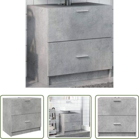 Lavabo -  Mobile Lavabo Grigio Cemento 59x37x59 cm in Truciolare