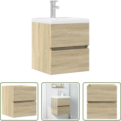 Lavabo -  Mobile Lavabo Rovere Sonoma 41x38,5x45 cm in Legno Multistrato