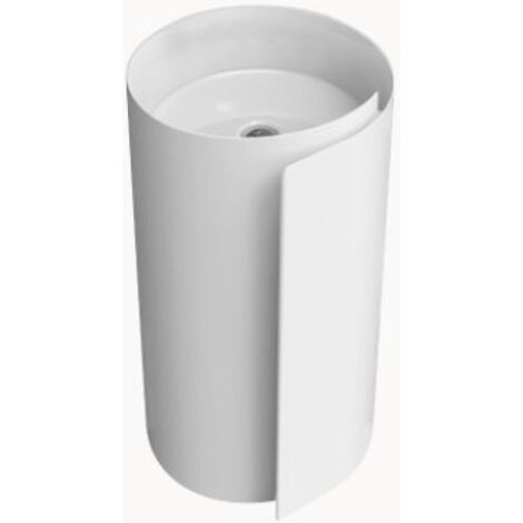 Lavabo Monoroll centro stanza 44 in ceramica bianco lucido di