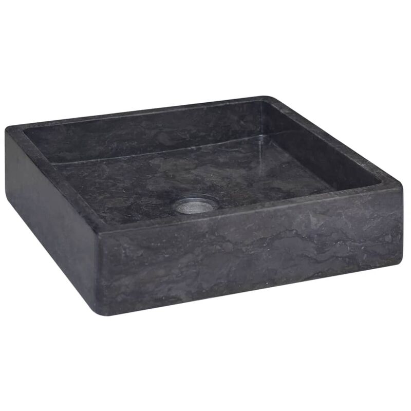 

Lavabo mármol negro 40x40x10 cm - Negro