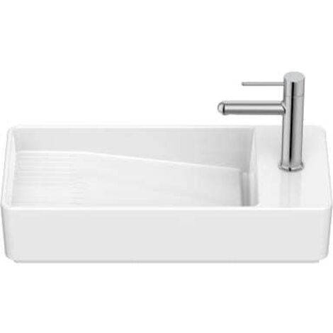 LAVABO MURAL COMPACTO 550X275 CON JUEGO DE FIJACIÓN PARA TURA BLANCO BRILLANTE