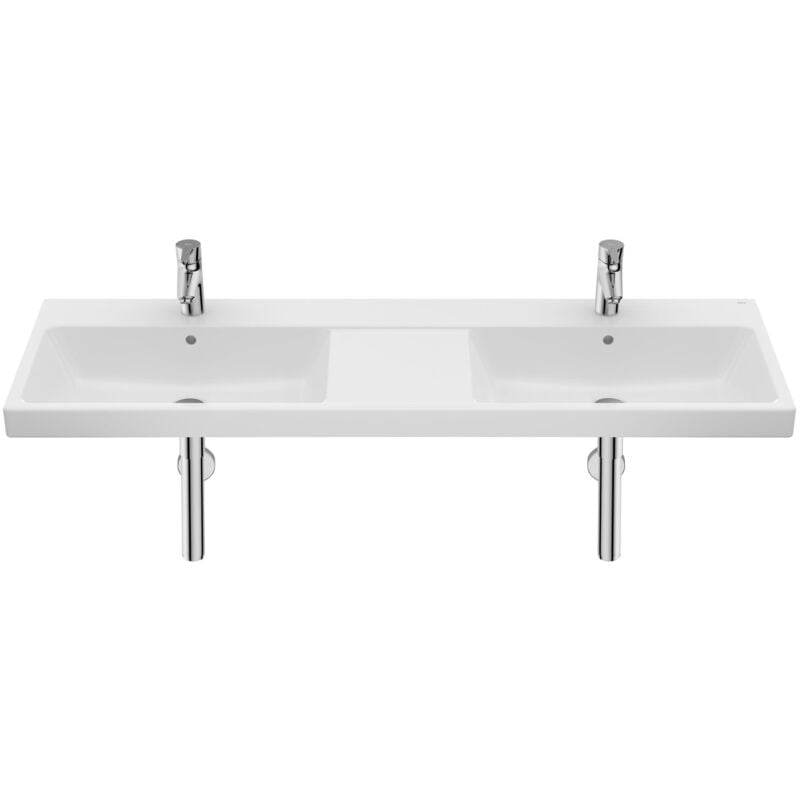 The gap double vasque murale en porcelaine Roca