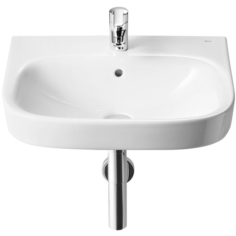 Roca - Lavabo suspendu Debba 600x480 mm, Blanc avec jeu de fixations