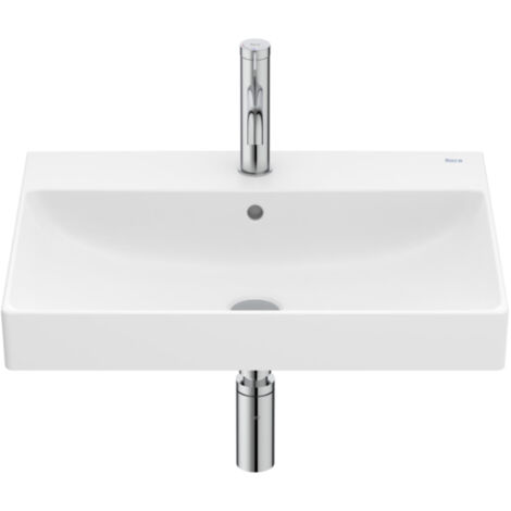 Lavabo mural fineceramic "Ona" avec jeu de fixations 600 x 460 mm - blanc mat - Roca