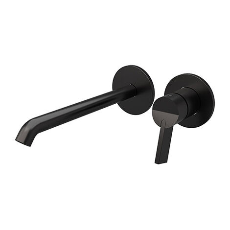 Lavabo Mural Piega Avec Rosaces 225 Chrome Noir Brosse - CRISTINA ONDYNA PA25975I
