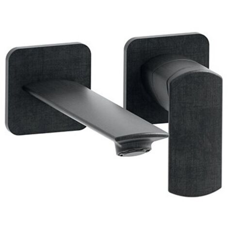Lavabo Mural Profilo Avec Rosace Droit Bec 18.5 Chrome Noir Brosse Robinetterie PROFILO - CRISTINA ONDYNA PF25775