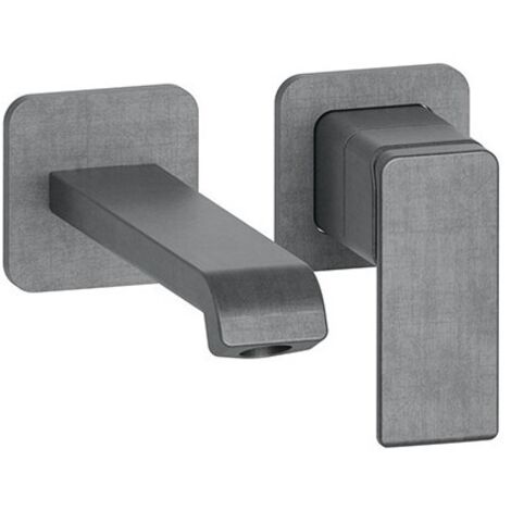 Lavabo Mural Profilo Avec Rosace Droit Bec 18.5 Up&D Metal Brosse Robinetterie PROFILO - CRISTINA ONDYNA PF25777