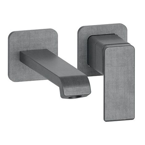 Lavabo Mural Profilo Avec Rosace Droit Bec 22.5 Up&D Metal Brosse Robinetterie PROFILO - CRISTINA ONDYNA PF25977