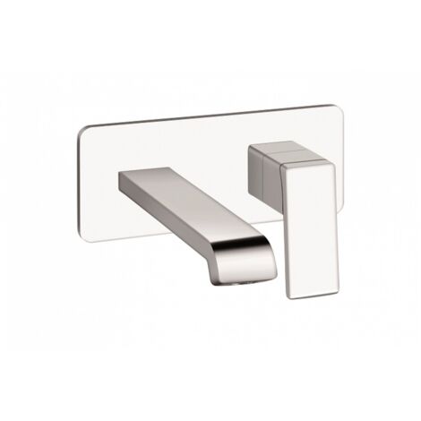 LAVABO MURAL QUADRI S AVEC PLAQUE SAILLIE 18 CM CHROME - CRISTINA ONDYNA QS25651