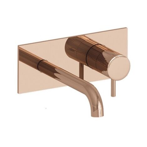 Lavabo Mural Triverde Avec Plaque Bec 18 Cm Or Rose Ex Tv276 Robinetterie TRIVERDE - CRISTINA ONDYNA TV25646P