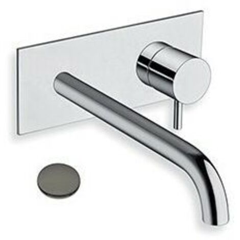 LAVABO MURAL TRIVERDE AVEC PLAQUE BEC 22.5 CM CHROME NOIR EX TV27851 - CRISTINA ONDYNA TV25872