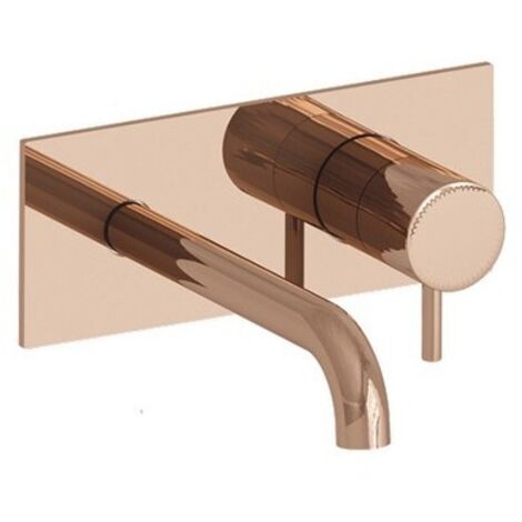 Lavabo Mural Triverde Avec Plaque Bec 22.5 Cm Or Rose Ex Tv27846 Robinetterie TRIVERDE - CRISTINA ONDYNA TV25846P