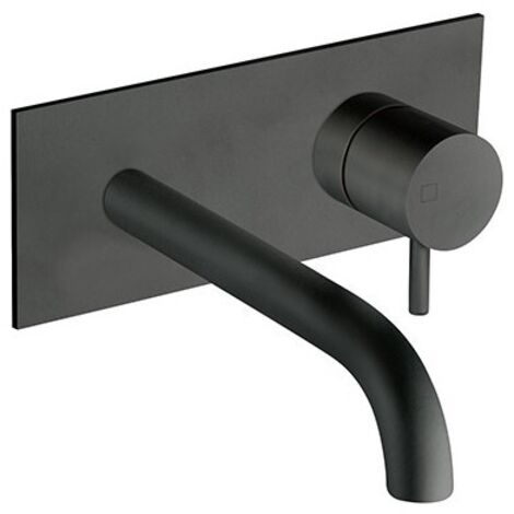 Lavabo Mural Triverde Avec Plaque Bec 250 Mm Black Mat Robinetterie TRIVERDE - CRISTINA ONDYNA TV25413