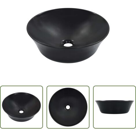 Lavabo negro -  Lavabo 41x12,5 cm cerámica negro