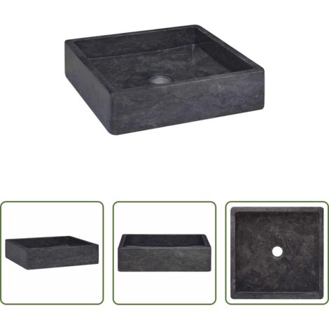 Lavabo negro -  Lavabo mármol negro 40x40x10 cm