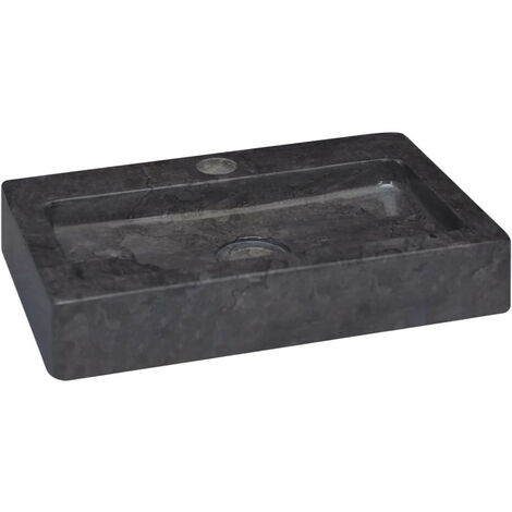 Lavabo Noir 38x24x6,5 cm Marbre