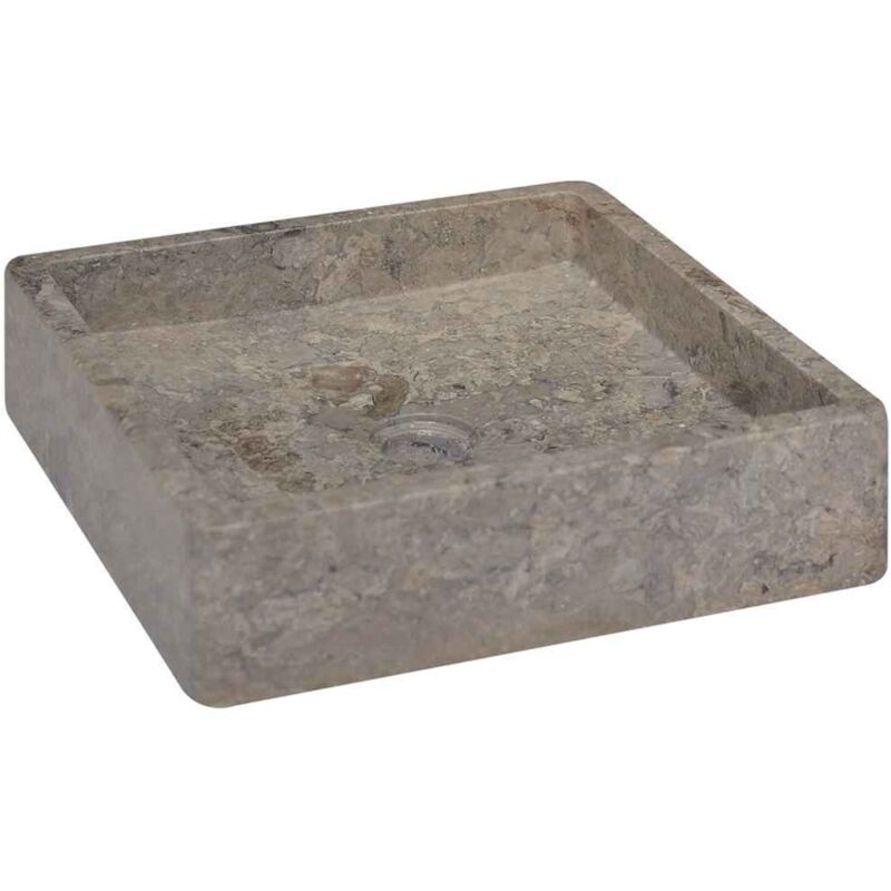 Vidaxl - Lavabo Gris 40x40x10 cm Marbre