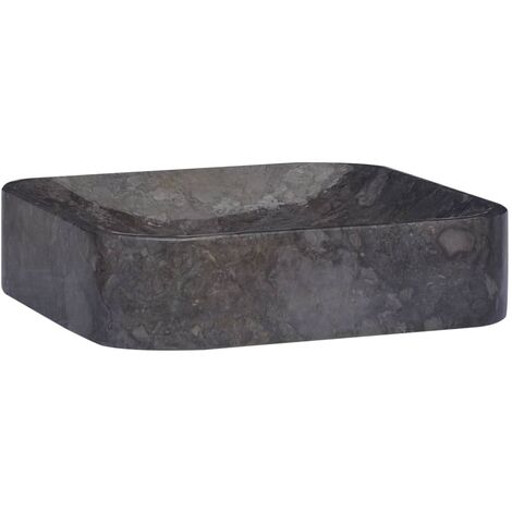 Lavabo Noir 40x40x10 cm Marbre