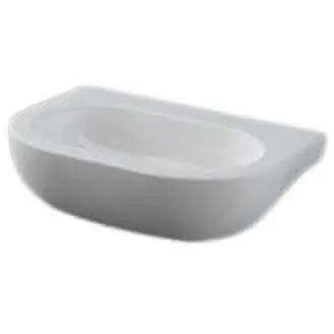 Lavabo Nuvola sospeso 47x37  monoforo in ceramica bianco lucido