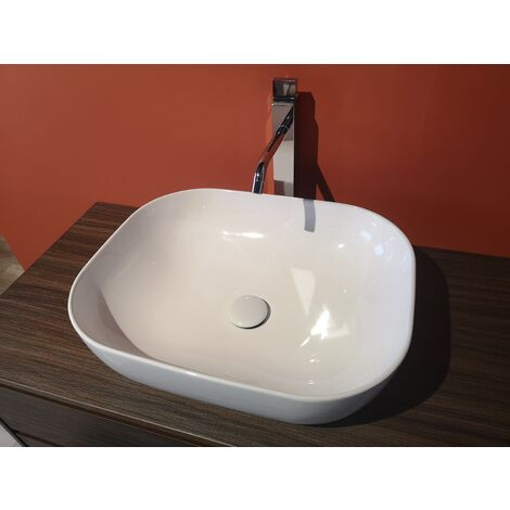 Lavabo ovale da appoggio Pois cm 51x39.5 senza foro per