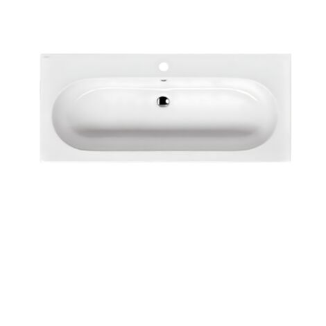 Lavabo ovale da incasso - 100 x 46 cm - Bianco lucido - CLEA