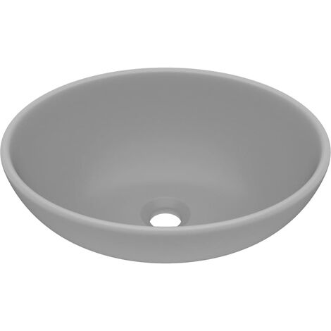 Lavabo ovale de luxe Blanc mat 40x33 cm Céramique
