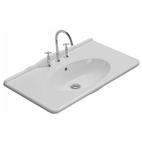 Lavabo Paestum sospeso/su struttura cm. 100x55 particolare in
