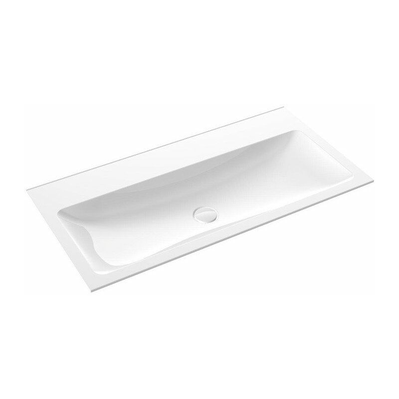 

Lavabo para invitados Emco ASIS 1011x522mm. blanco con 2 orificios para grifería
