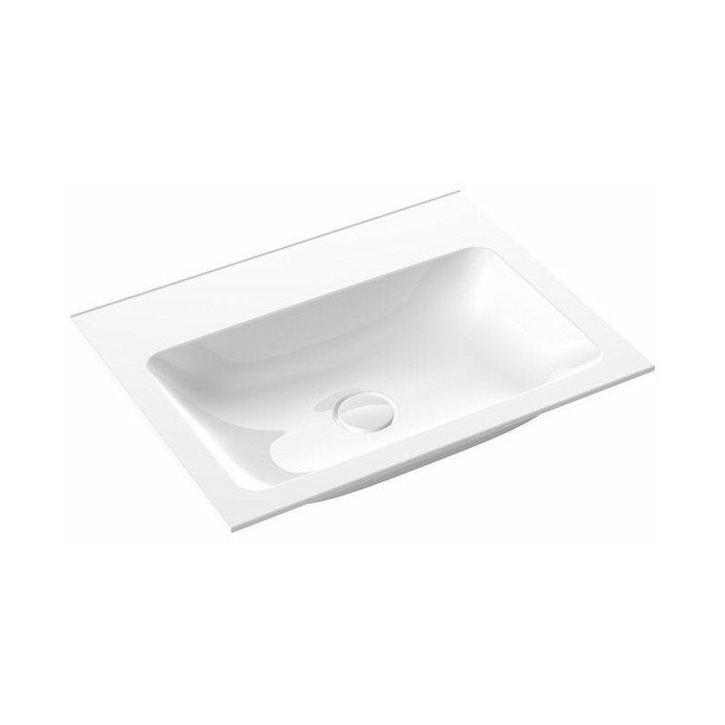 

Lavabo para invitados Emco ASIS 611x475mm. blanco sin orificio para grifo