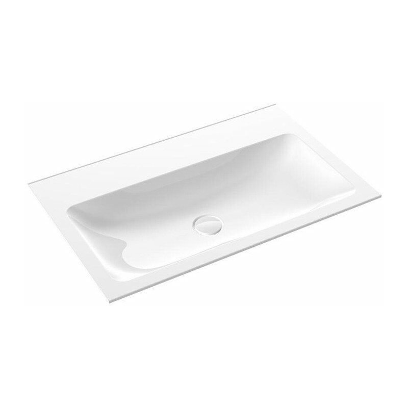 

Lavabo para invitados Emco ASIS 811x522mm. blanco sin orificio para grifo