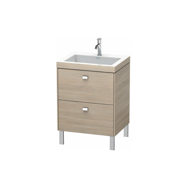 

Lavabo para muebles Duravit Brioso c-bonded con base de 60,0x48,0 cm, 2 extraíbles, sin rebosadero, con banco para grifos, 1 agujero para grifos,