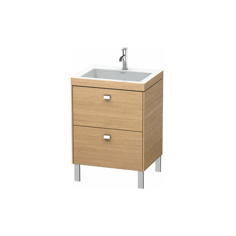 

Lavabo para muebles Duravit Brioso c-bonded con base de 60,0x48,0 cm, 2 extraíbles, sin rebosadero, con banco para grifos, 1 agujero para grifos,