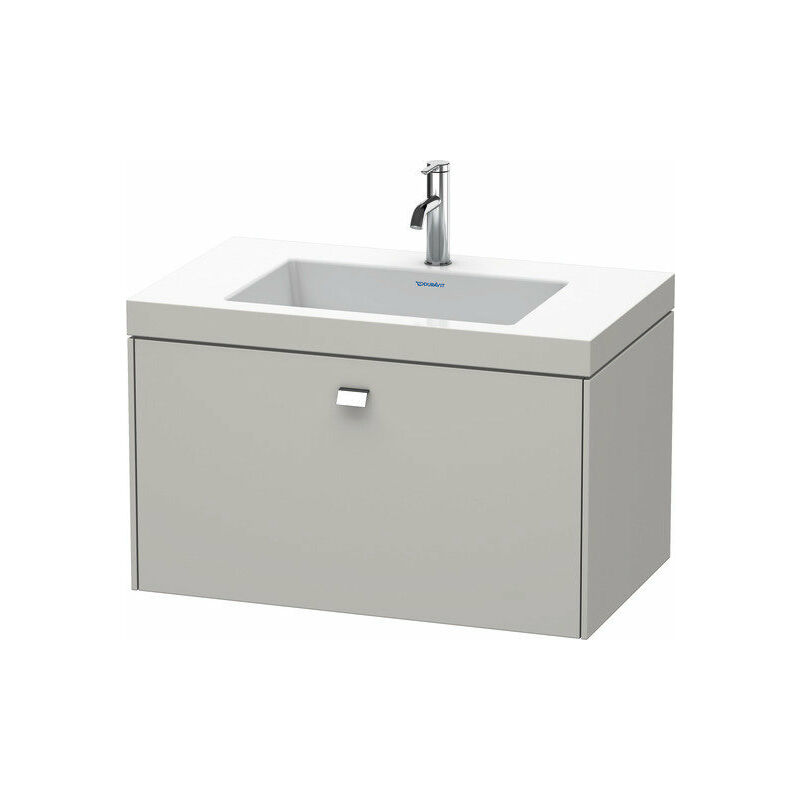 

Lavabo para muebles Duravit Brioso c-bonded con base mural 80,0x48,0 cm, 1 cajón, sin rebosadero, con banco para grifos, 1 agujero para grifos, Color