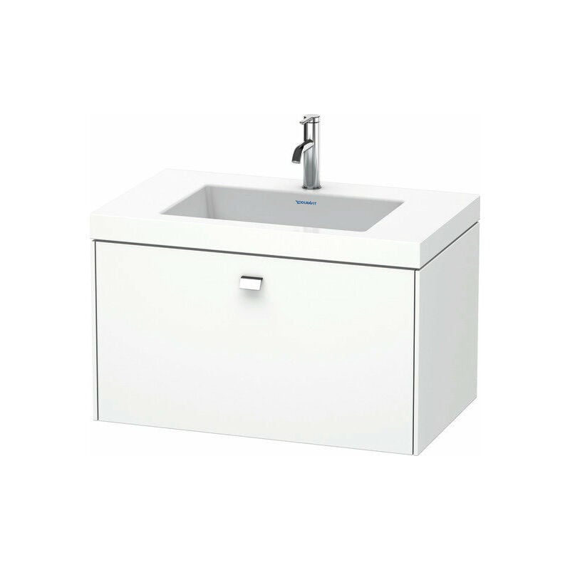 

Lavabo para muebles Duravit Brioso c-bonded con base mural 80,0x48,0 cm, 1 cajón, sin rebosadero, con banco para grifos, 1 agujero para grifos, Color