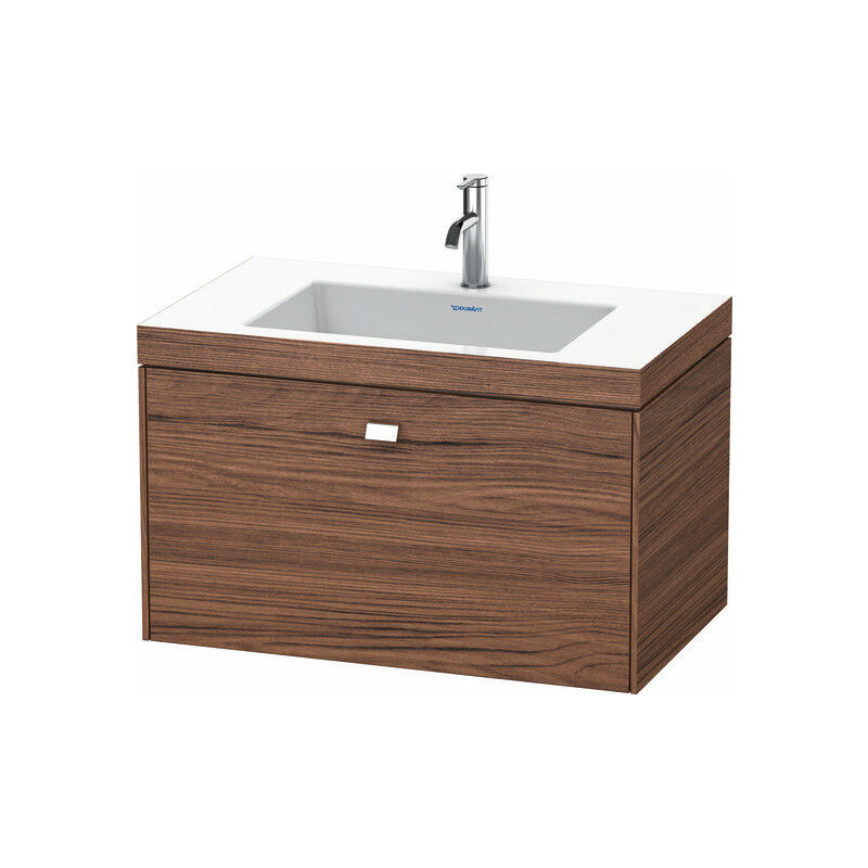 

Lavabo para muebles Duravit Brioso c-bonded con base mural 80,0x48,0 cm, 1 cajón, sin rebosadero, con banco para grifos, 1 agujero para grifos, Color