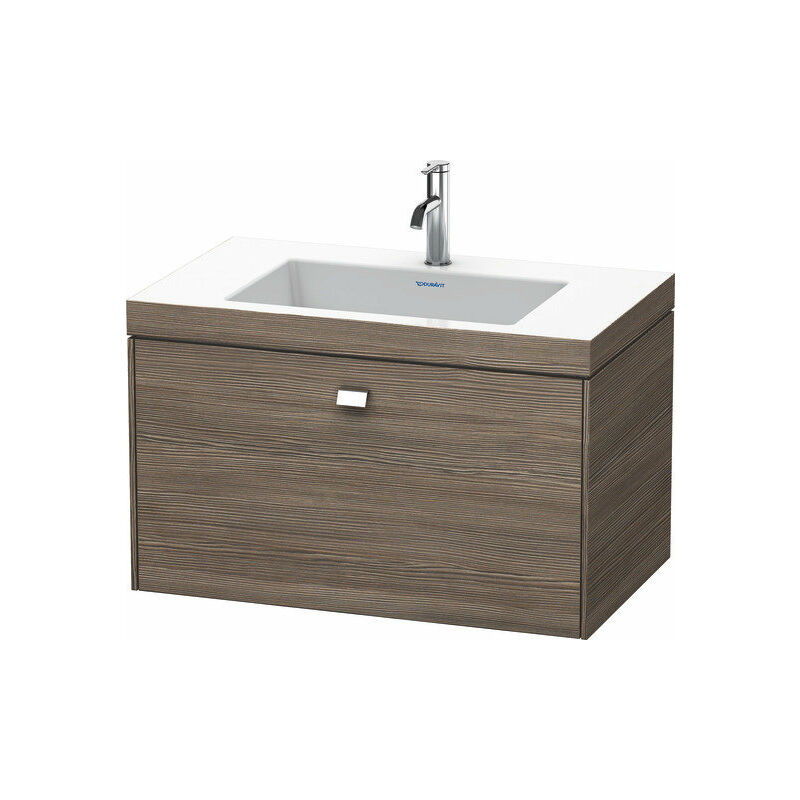 

Lavabo para muebles Duravit Brioso c-bonded con base mural 80,0x48,0 cm, 1 cajón, sin rebosadero, con banco para grifos, 1 agujero para grifos, Color