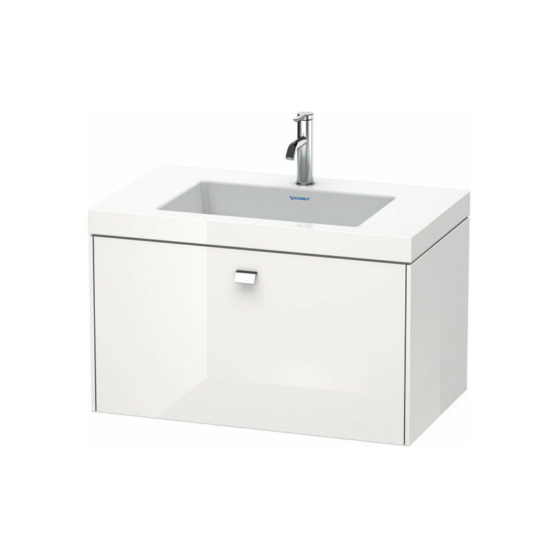 

Lavabo para muebles Duravit Brioso c-bonded con base mural 80,0x48,0 cm, 1 cajón, sin rebosadero, con banco para grifos, 1 agujero para grifos, Color