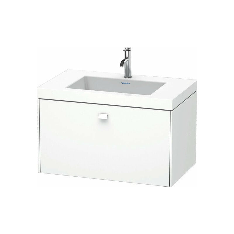 

Lavabo para muebles Duravit Brioso c-bonded con base mural 80,0x48,0 cm, 1 cajón, sin rebosadero, con banco para grifos, 1 agujero para grifos, Color