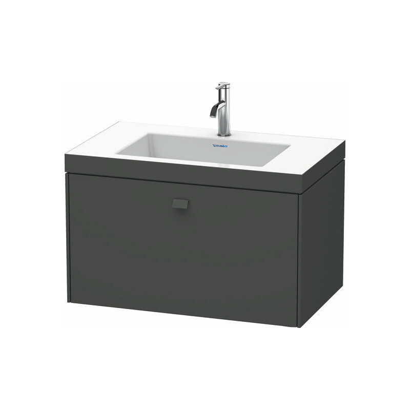 

Lavabo para muebles Duravit Brioso c-bonded con base mural 80,0x48,0 cm, 1 cajón, sin rebosadero, con banco para grifos, sin grifo, Color